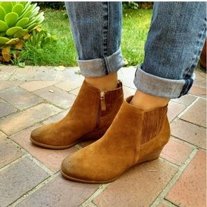 Franco Sarto Wayra Suede Wedge Ankle Boots